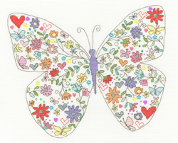 Borduurpakket Kim Anderson - Lovely Butterfly - Bothy Threads