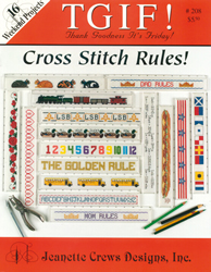 Borduurpatroon TGIF! Cross Stitch Rules - Jeanette Crews Designs