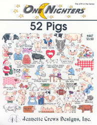 Borduurpatroon 52 Pigs - Jeanette Crews Designs