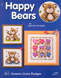 Borduurpatroon Happy Bears - Jeanette Crews Designs