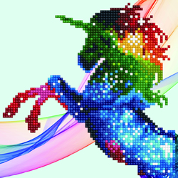 Diamond Art Rainbow-ombre unicorn - Leisure Arts