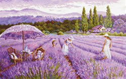 Borduurpakket Lavender field - Luca-S