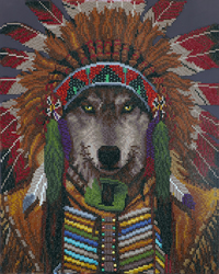 Diamond Dotz Wolf Spirit Chief - Needleart World