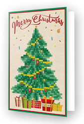Diamond Dotz Greeting Card Merry Christmas Tree - Needleart World