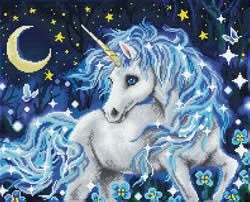 Diamond Squares Moonlight Unicorn - Needleart World