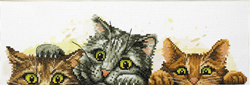 Voorbedrukt borduurpakket Curious Kittens - Needleart World