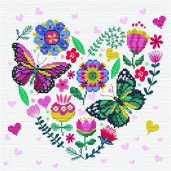 Voorbedrukt borduurpakket Love Garden - Needleart World