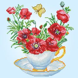 Simply Dotz Teatime Poppies - Needleart World