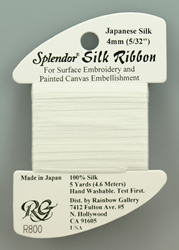 Splendor Silk Ribbon Cool White - Rainbow Gallery