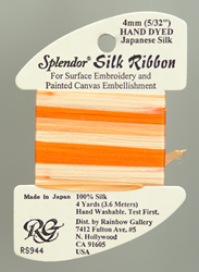 Splendor Silk Ribbon Orange Sherbet - Rainbow Gallery
