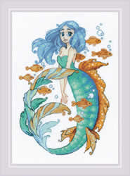 Borduurpakket Little Mermaid Aquamarine - RIOLIS