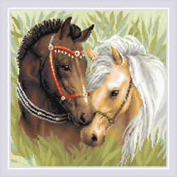 Diamond Mosaic Pair of Horses - RIOLIS