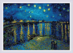 Diamond Mosaic Starry Night Over the Rhone after Van Gogh's Painting - RIOLIS
