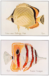 Borduurpatroon Criss-cross & Beaked Coralfish - Ross Originals