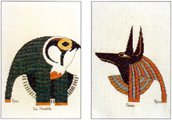 Borduurpatroon Anubis and Ra-Harakhte - Ross Originals