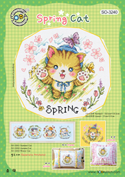 Borduurpatroon Spring Cat - Soda Stitch