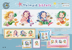 Borduurpatroon Mermaid Sisters - Soda Stitch