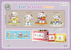 Borduurpatroon Four Seasons Bunny - Soda Stitch