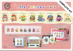Borduurpakket The Rainbow Owls - The Stitch Company
