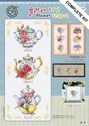 Borduurpakket Flower Teapot - The Stitch Company