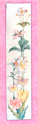 Borduurpatroon Floral Bell Pull - Vermillion Stitchery