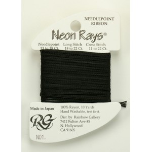 Neon Rays Black - Rainbow...