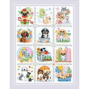 Borduurpakket Dog Calendar...