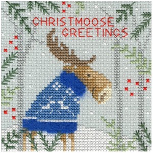 Cross stitch kit Xmas Moose...