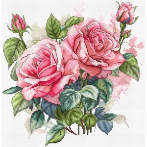 Cross stitch kit Pink Bloom...