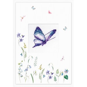Cross stitch kit Postcard -...