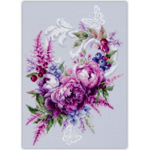 Cross stitch kit Purple...