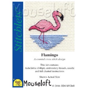 Cross stitch kit Flamingo -...