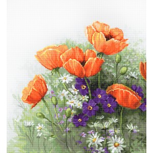 Borduurpakket Poppies - Luca-S