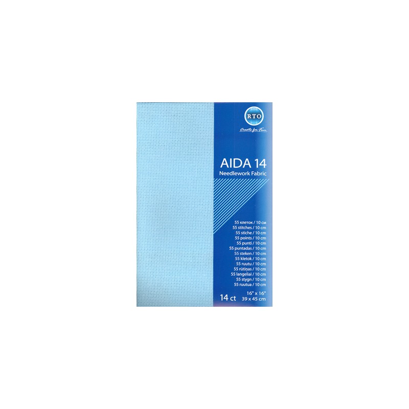 Fabric Aida 14 count - Blue - RTO