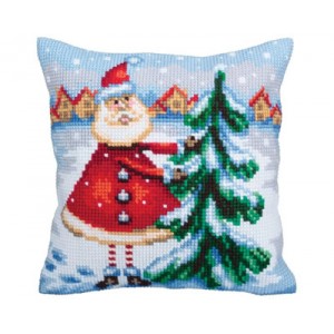 Kussen borduurpakket Santa...
