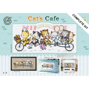Borduurpakket Cat's Cafe -...