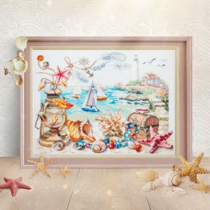 Cross stitch kit Seaside...