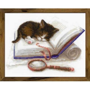 Cross stitch kit Kitten on...
