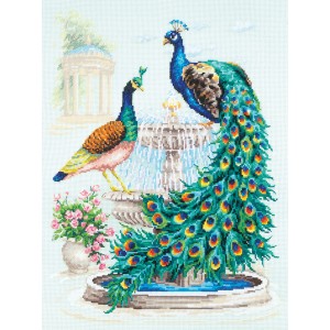 Borduurpakket Peacocks -...