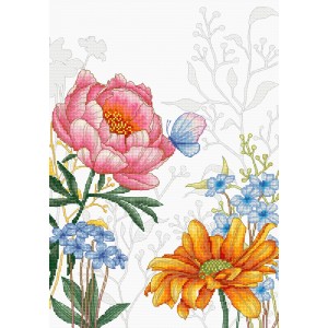 Borduurpakket Flowers and...