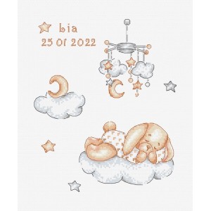 Cross stitch kit Sleepy -...