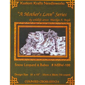 Borduurpatroon Snow Leopard...
