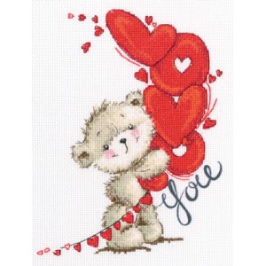 Cross stitch kit I love you...