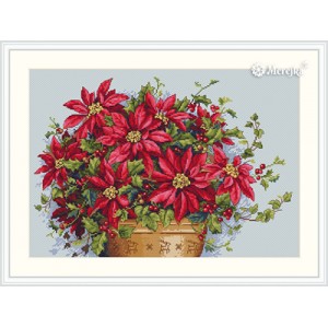 Cross stitch kit Poinsettia...