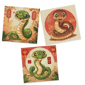Cross stitch kit Snakes -...