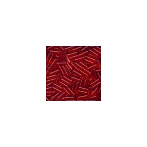 Small Bugle Beads Red Red -...