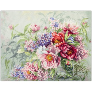 Cross stitch kit Peonies...