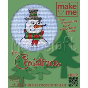 Cross stitch kit Snowman -...