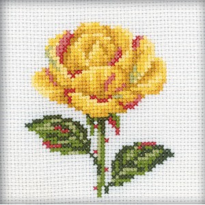 Borduurpakket Yellow Rose -...