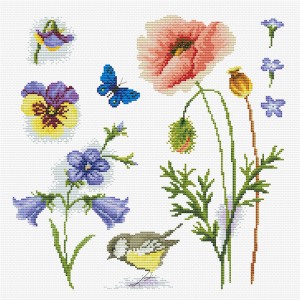 Pre-printed cross stitch...